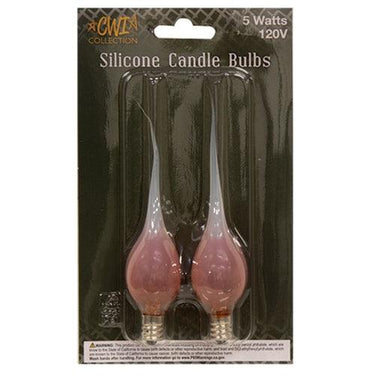 2 pk Orange Silicone Light Bulbs 5W - The Fox Decor